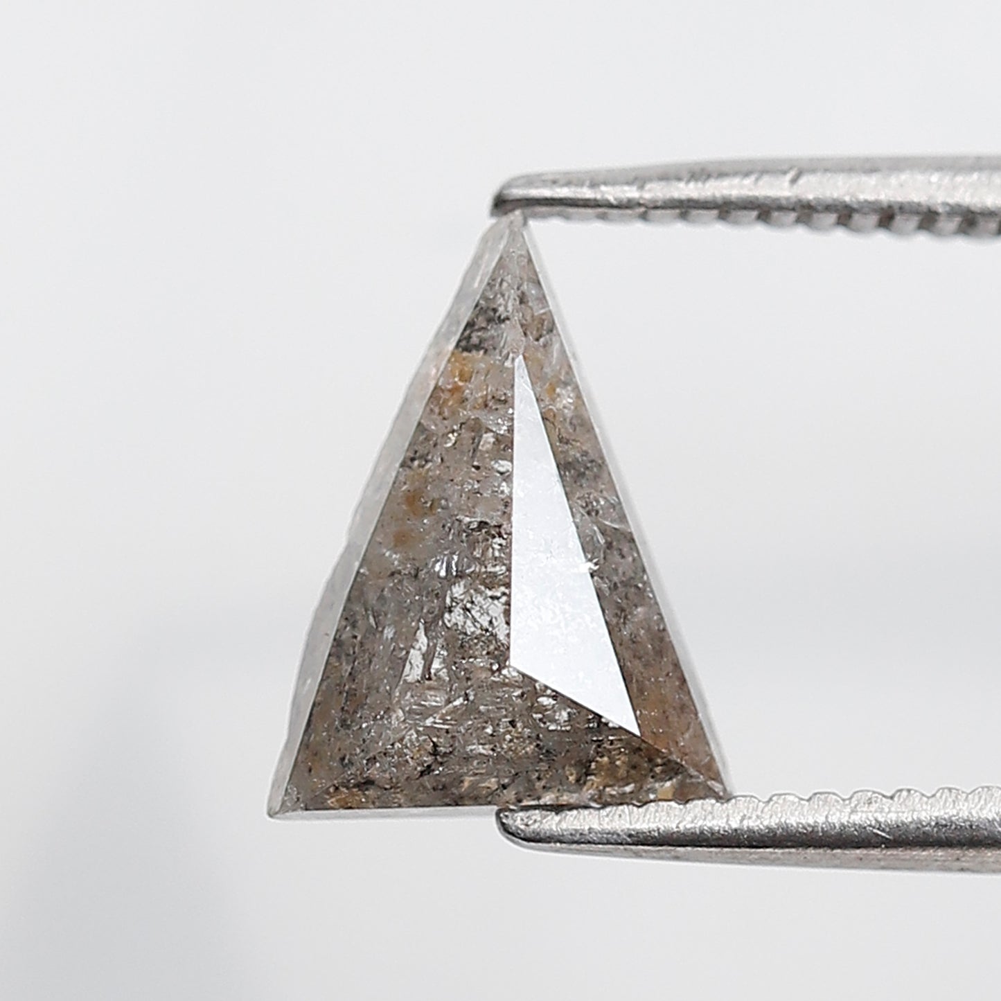 1.34 CT Elongated Triangle cut Loose Earth Mined Diamond, 9.50 mm Natural Gray Black Loose Diamond For Custom Pendant
