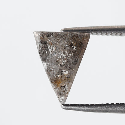 1.34 CT Elongated Triangle cut Loose Earth Mined Diamond, 9.50 mm Natural Gray Black Loose Diamond For Custom Pendant
