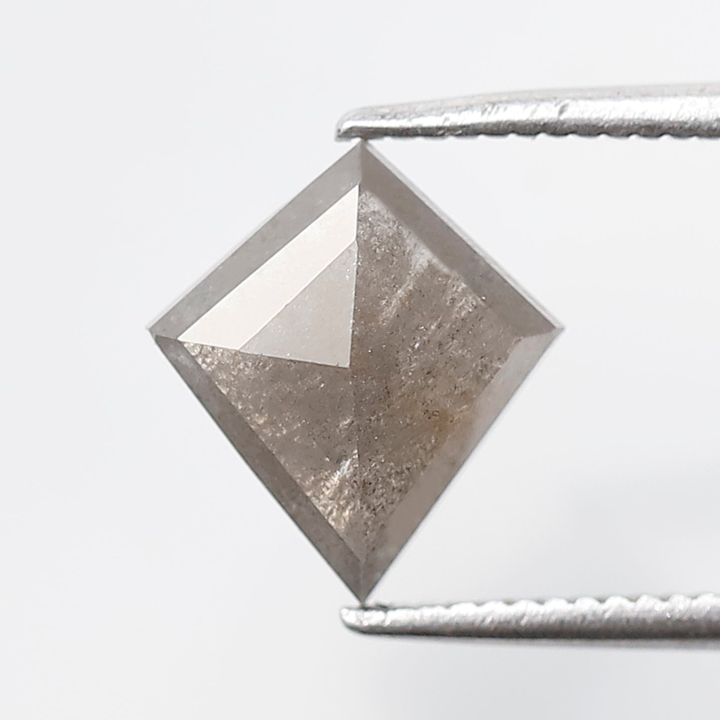 1.75 CT Kite Shape Salt and Pepper Diamond, Gray Black Natural Loose Diamond 9.60 x 8.60 mm, Earth Mined Wedding Jewelry Stone