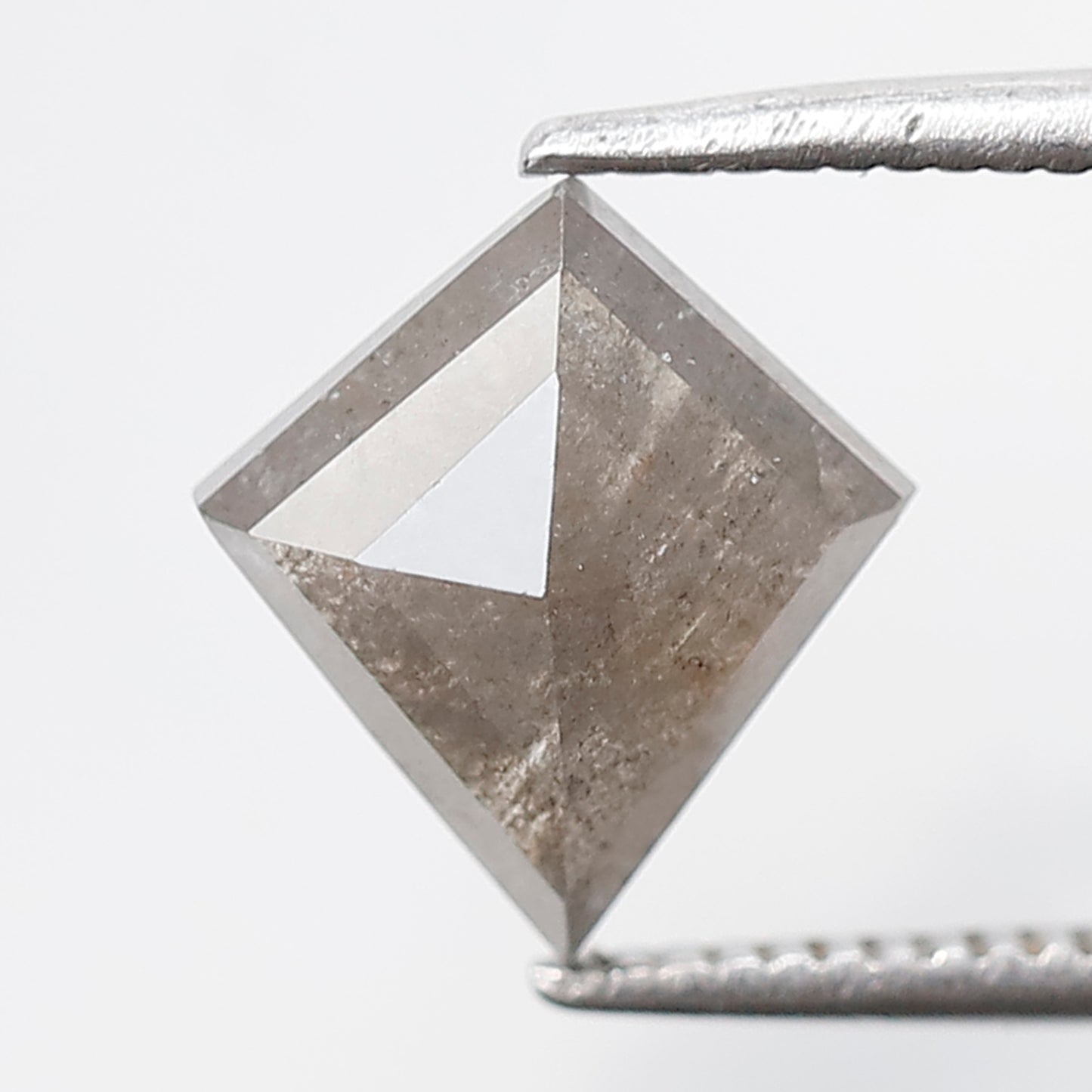1.75 CT Kite Shape Salt and Pepper Diamond, Gray Black Natural Loose Diamond 9.60 x 8.60 mm, Earth Mined Wedding Jewelry Stone