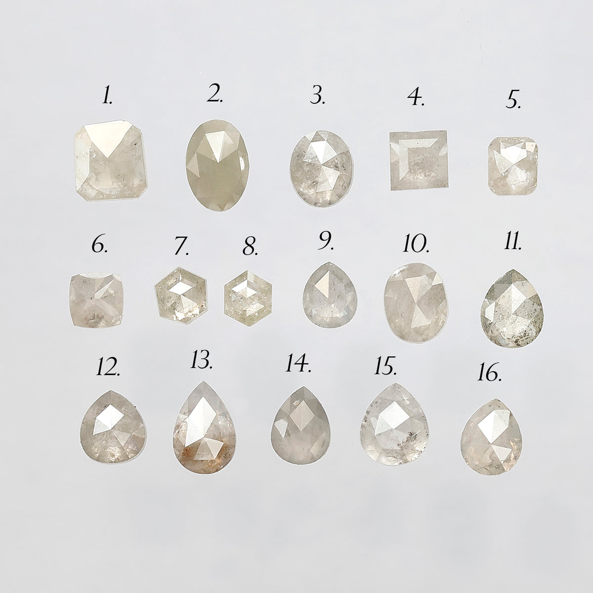 5.80 Carat Mixed Shape Rustic Diamonds | Natural Misty Gray Earth Mined Diamond Lot for Custom Jewelry Design
