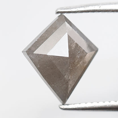1.75 CT Kite Shape Salt and Pepper Diamond, Gray Black Natural Loose Diamond 9.60 x 8.60 mm, Earth Mined Wedding Jewelry Stone