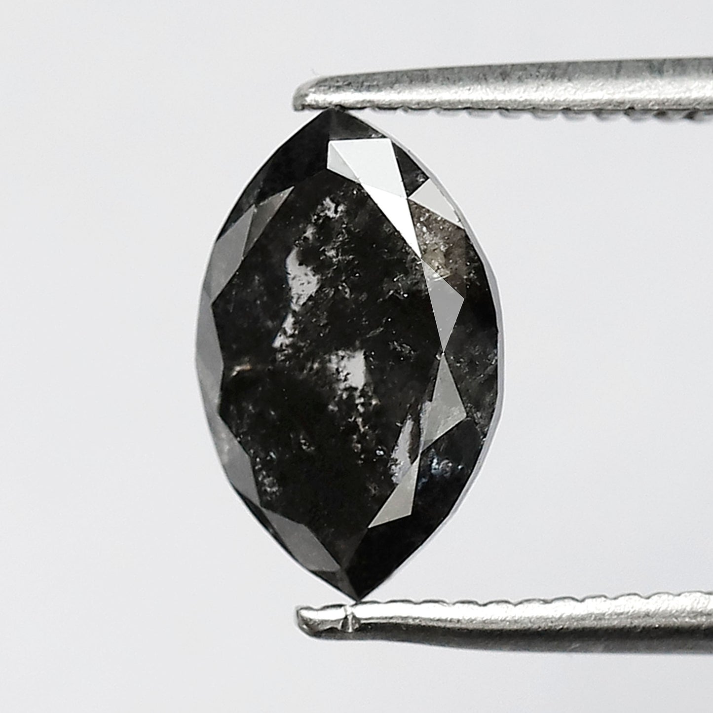 1.95 CT Marquise Gray Black Diamond, Natural Salt and Pepper Loose Diamond, Ethical Conflict Free Earth Mined Diamond for Jewelry Making