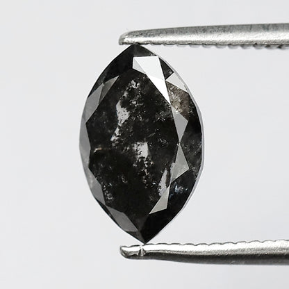 1.95 CT Marquise Gray Black Diamond, Natural Salt and Pepper Loose Diamond, Ethical Conflict Free Earth Mined Diamond for Jewelry Making