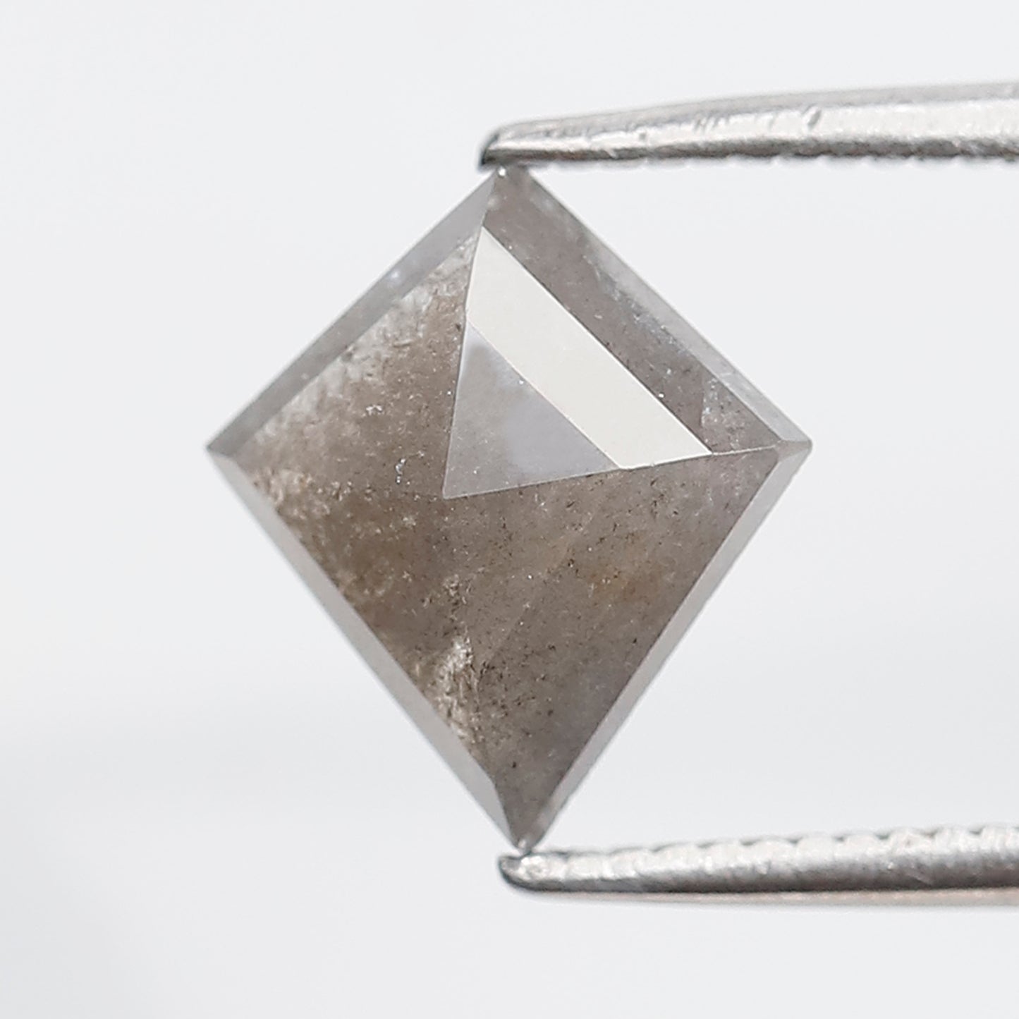 1.75 CT Kite Shape Salt and Pepper Diamond, Gray Black Natural Loose Diamond 9.60 x 8.60 mm, Earth Mined Wedding Jewelry Stone