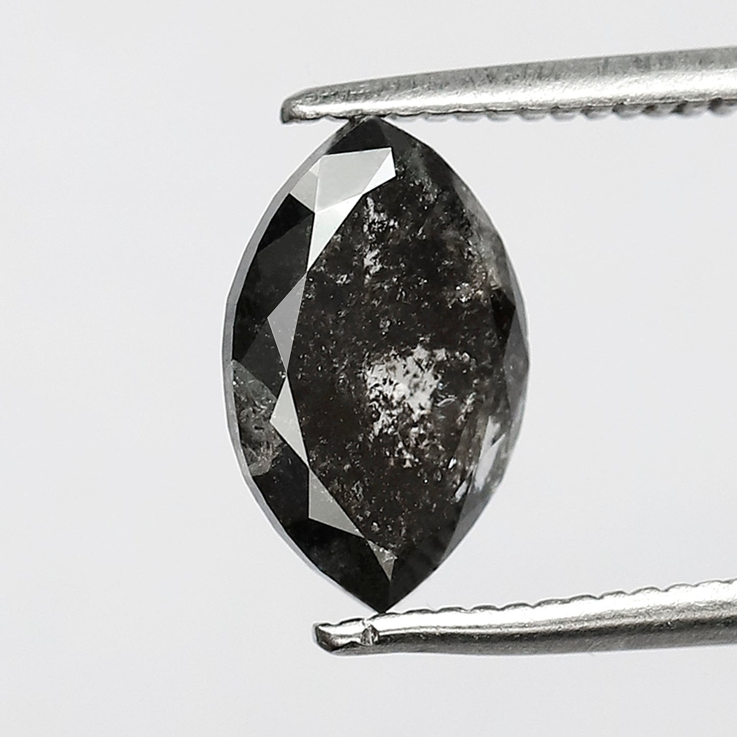 1.95 CT Marquise Gray Black Diamond, Natural Salt and Pepper Loose Diamond, Ethical Conflict Free Earth Mined Diamond for Jewelry Making