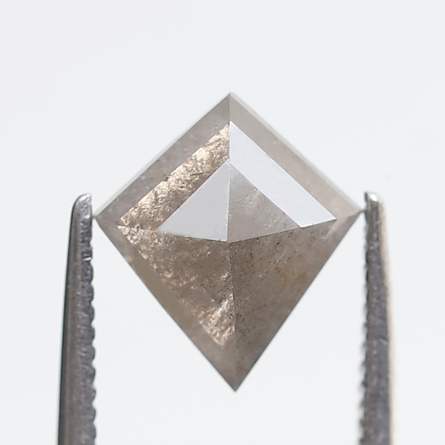 1.75 CT Kite Shape Salt and Pepper Diamond, Gray Black Natural Loose Diamond 9.60 x 8.60 mm, Earth Mined Wedding Jewelry Stone
