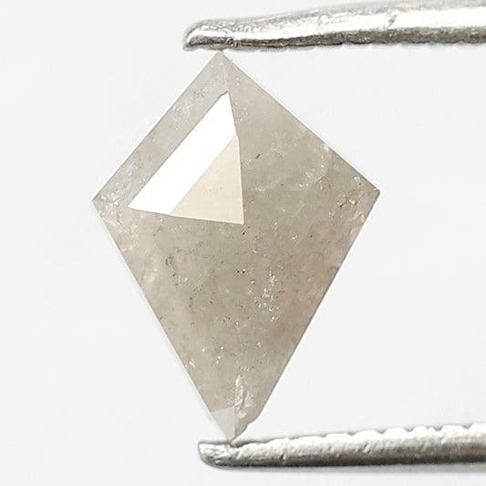 0.92 CT Natural Misty Grey Color Diamond 8.7 MM Loose Natural Kite Shape Salt and Pepper Diamond Custom Wedding Ring