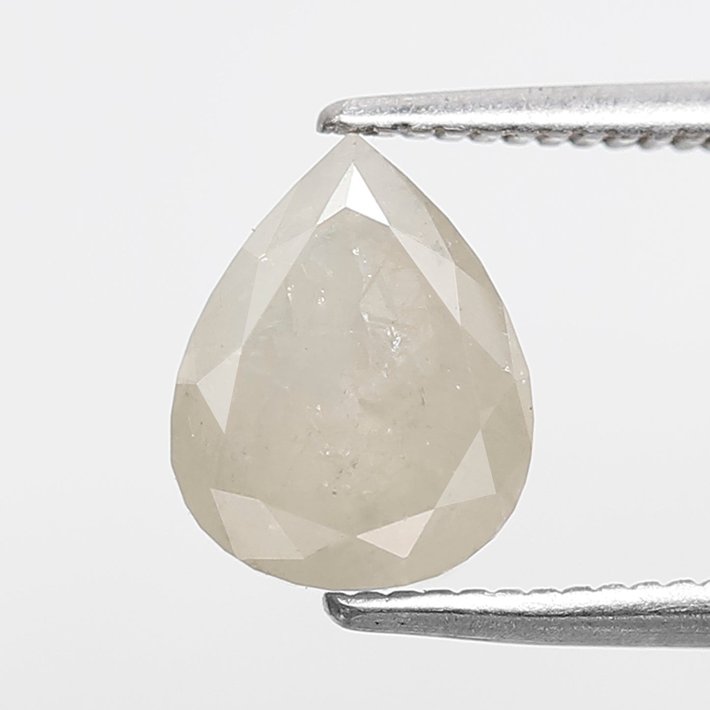 1.99 CT Milky Gray Pear Shape Loose Diamond, 8.50 mm Natural Salt and Pepper Ethical Diamond For Engagement Ring
