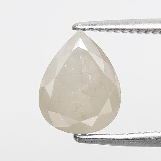 1.99 CT Milky Gray Pear Shape Loose Diamond, 8.50 mm Natural Salt and Pepper Ethical Diamond For Engagement Ring