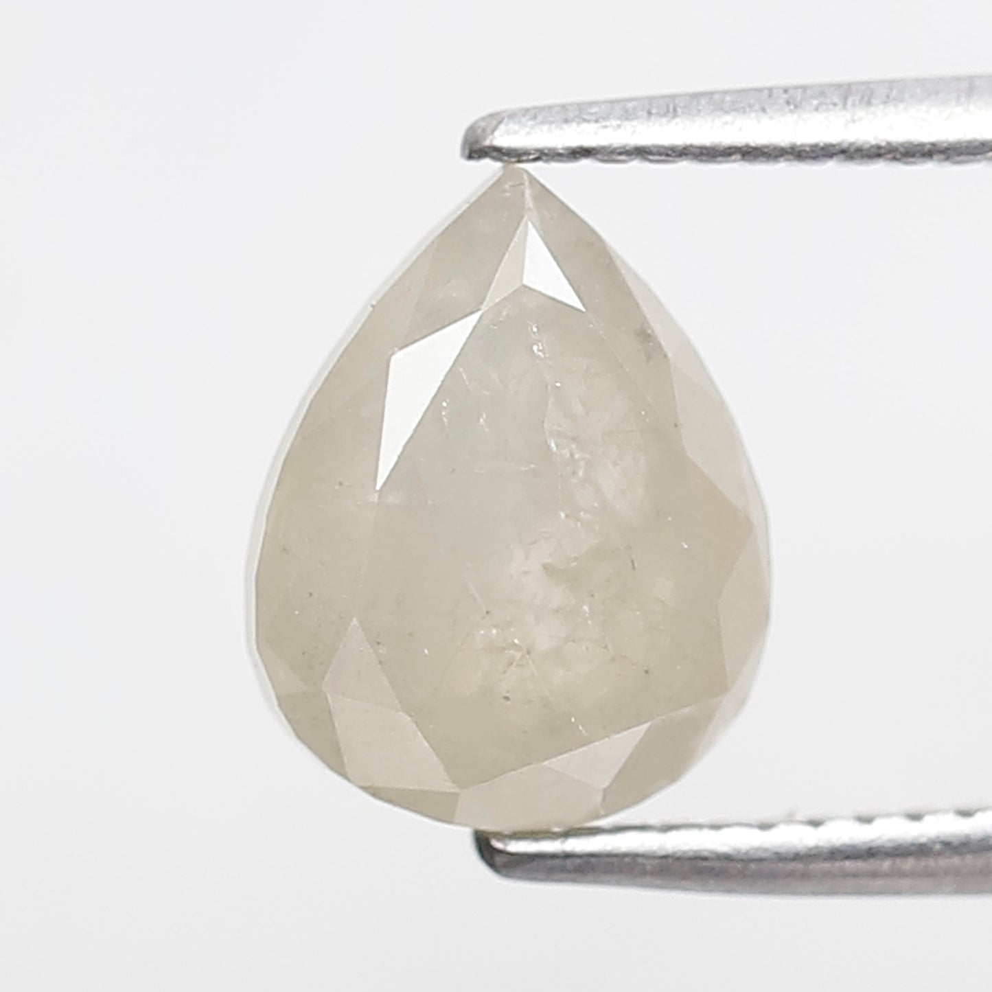 1.99 CT Milky Gray Pear Shape Loose Diamond, 8.50 mm Natural Salt and Pepper Ethical Diamond For Engagement Ring
