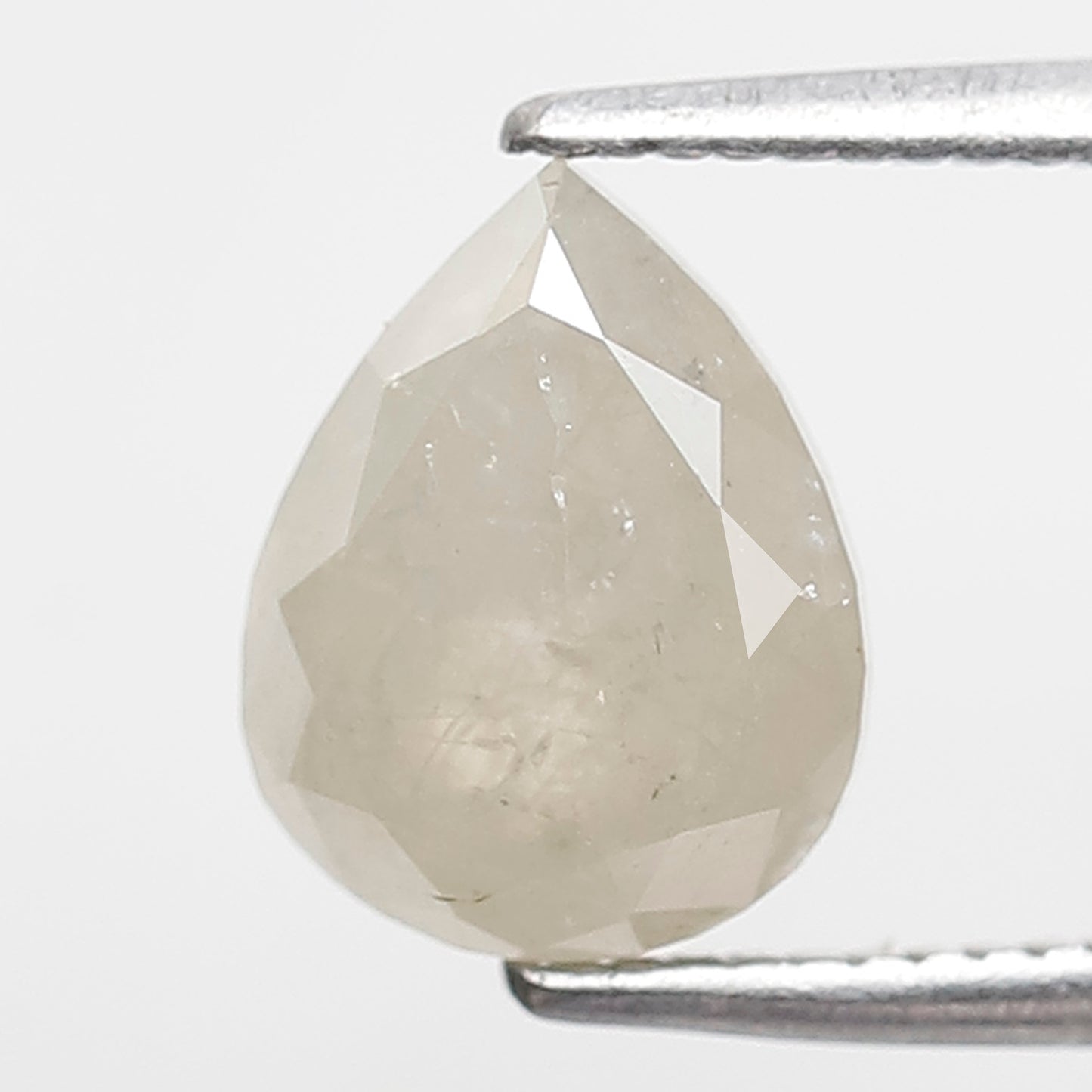1.99 CT Milky Gray Pear Shape Loose Diamond, 8.50 mm Natural Salt and Pepper Ethical Diamond For Engagement Ring