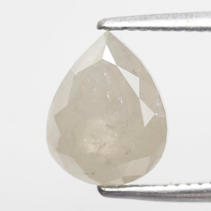 1.99 CT Milky Gray Pear Shape Loose Diamond, 8.50 mm Natural Salt and Pepper Ethical Diamond For Engagement Ring