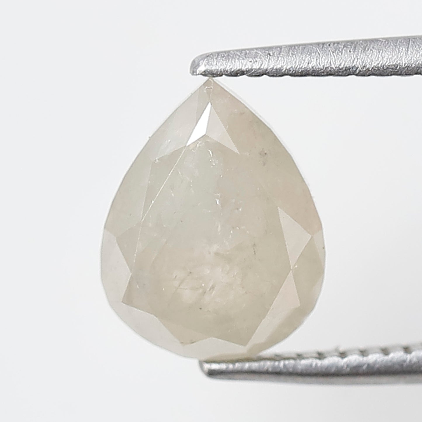 1.99 CT Milky Gray Pear Shape Loose Diamond, 8.50 mm Natural Salt and Pepper Ethical Diamond For Engagement Ring