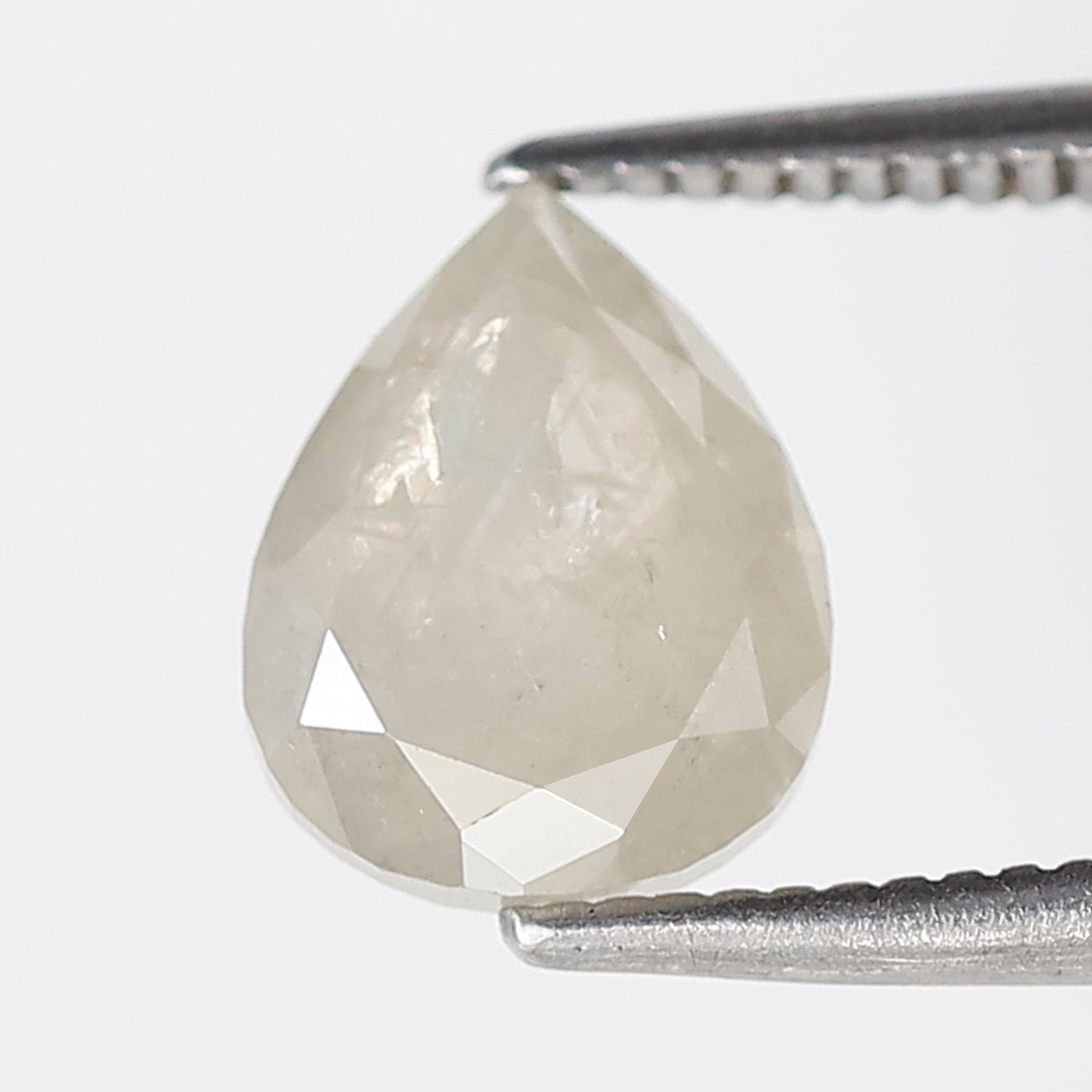 1.99 CT Milky Gray Pear Shape Loose Diamond, 8.50 mm Natural Salt and Pepper Ethical Diamond For Engagement Ring