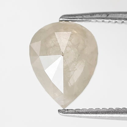 1.99 CT Milky Gray Pear Shape Loose Diamond, 8.50 mm Natural Salt and Pepper Ethical Diamond For Engagement Ring