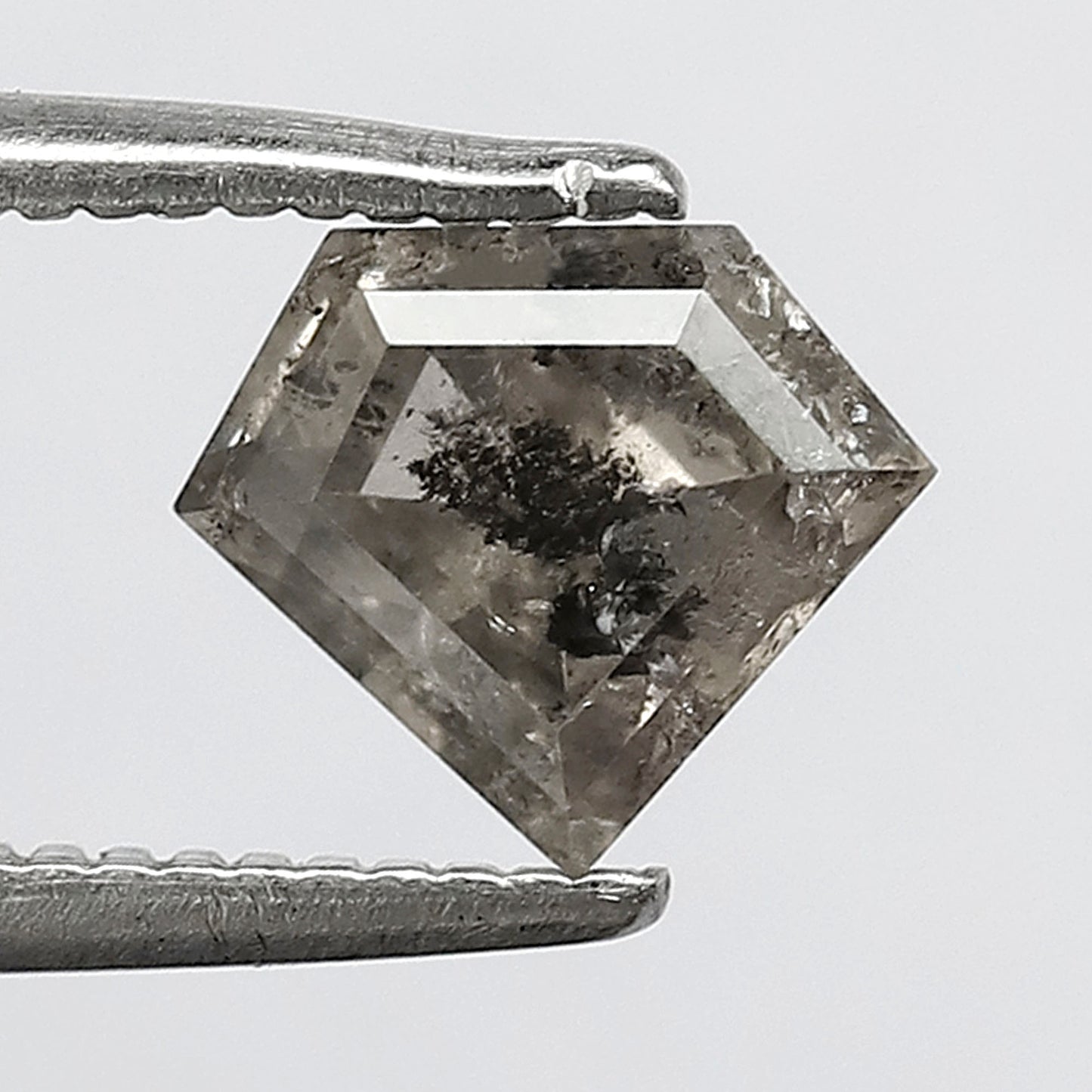0.97 CT Translucent Salt and Pepper Diamond, Natural Diamond Cut Loose Diamond, 6.00 x 7.00 MM Earth Mined Diamond for Ring or Pendant