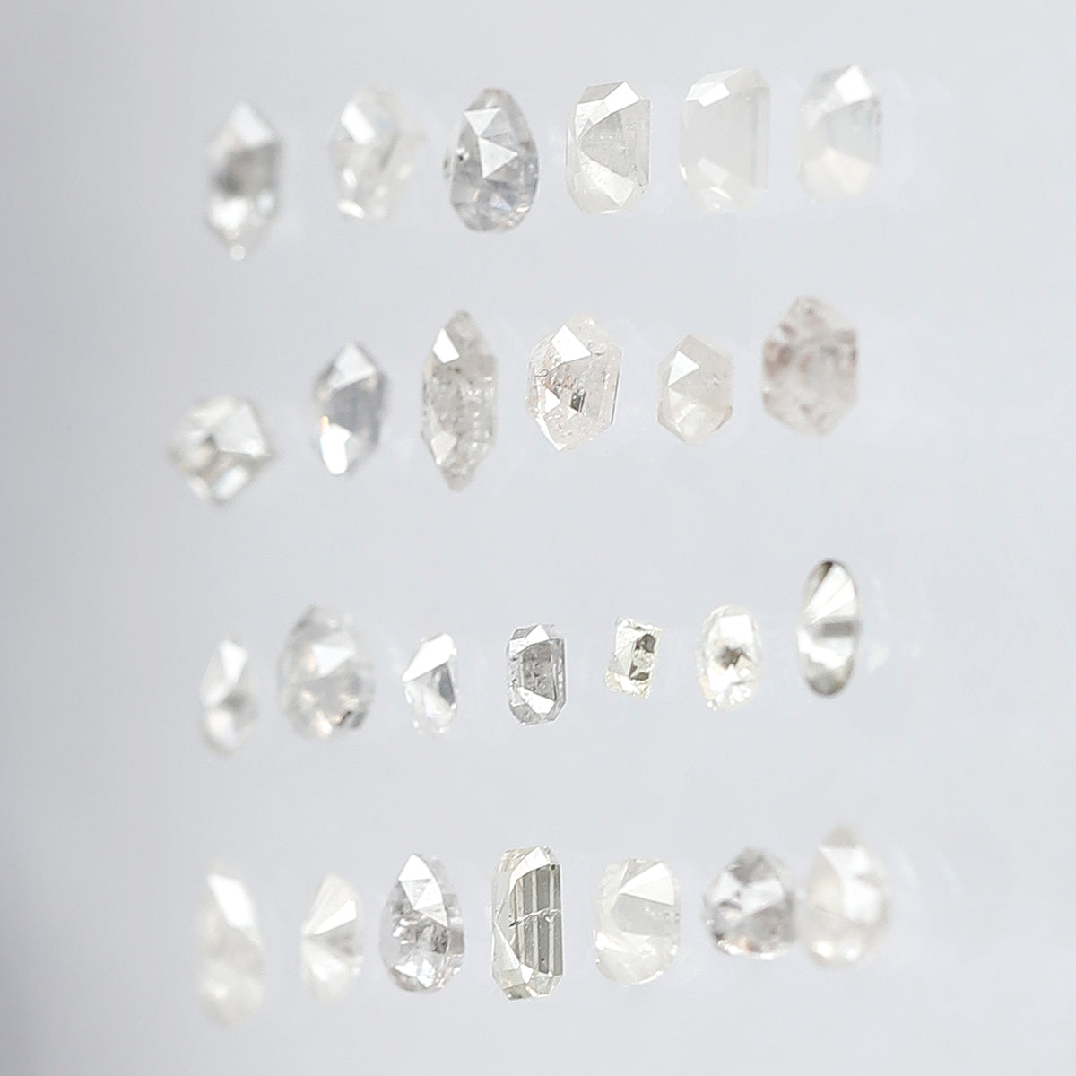 5.05 CT, 26 Pcs Misty White Rustic Diamond Lot | Natural Mix Shape Earth Mined Loose Diamonds for Custom Jewelry