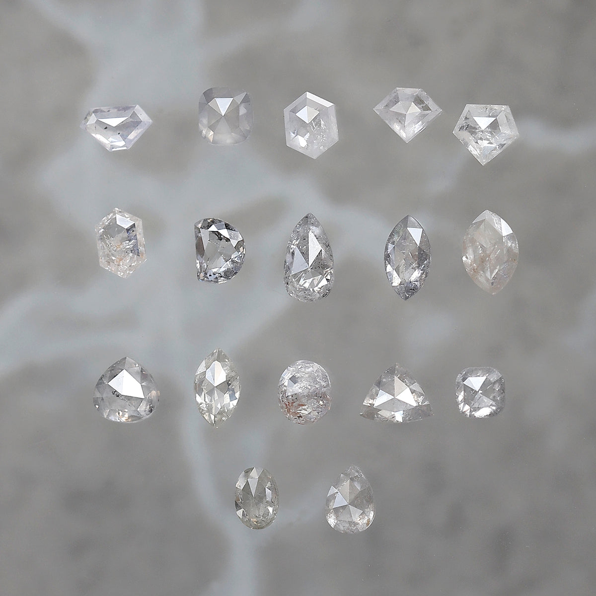 5.09 CT Mix Shape Rustic Diamond Lot – Natural Loose Misty White Diamonds 3.50 mm to 6.00 mm for Jewelry Making & Rings