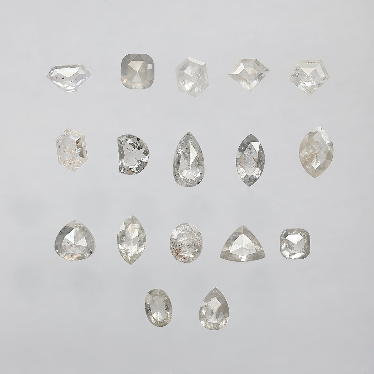 5.09 CT Mix Shape Rustic Diamond Lot – Natural Loose Misty White Diamonds 3.50 mm to 6.00 mm for Jewelry Making & Rings