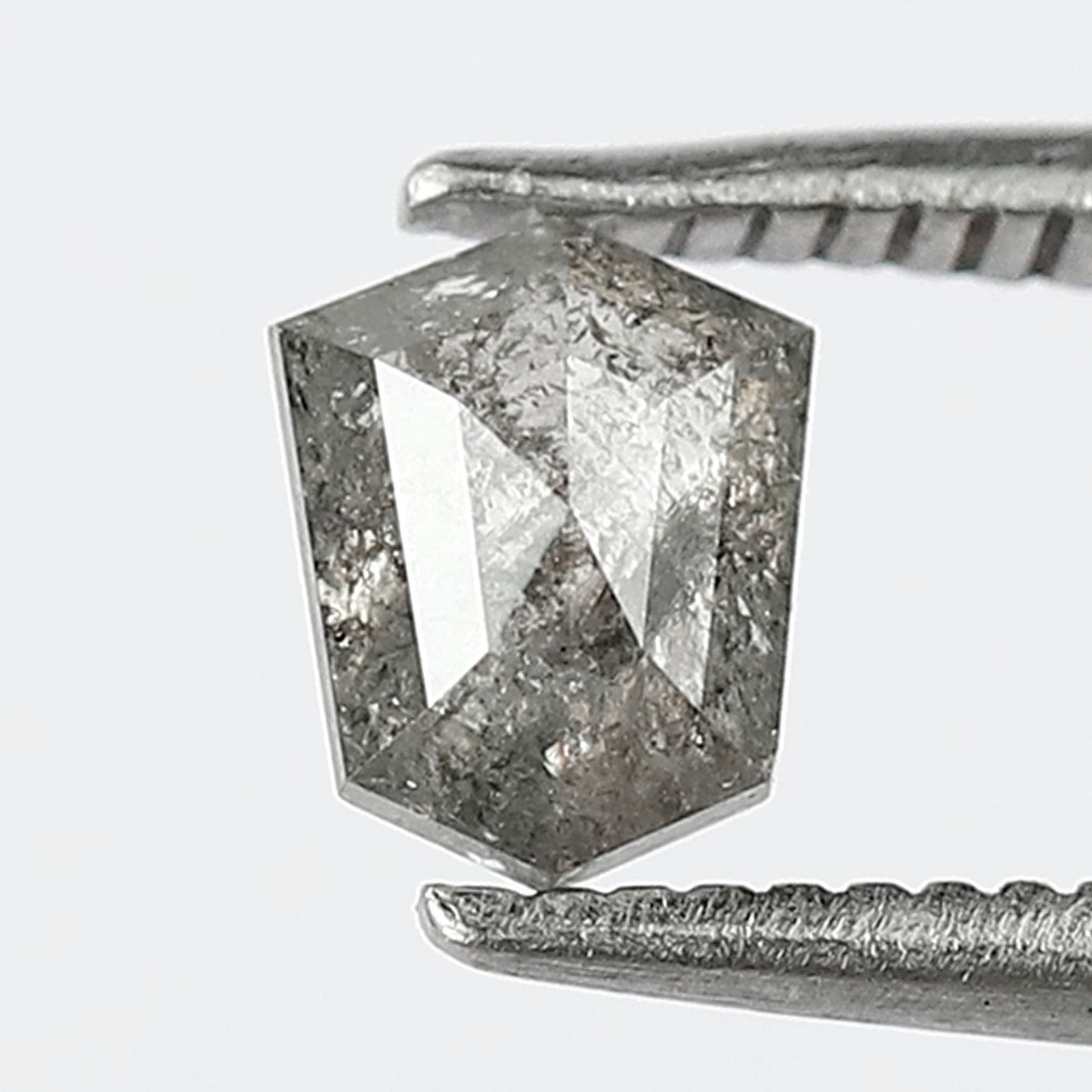 Natural Gray Black Shield Cut Diamond 0.60 CT, Salt and Pepper Loose Diamond, Ethical Earth Mined Diamond for Custom Jewelry