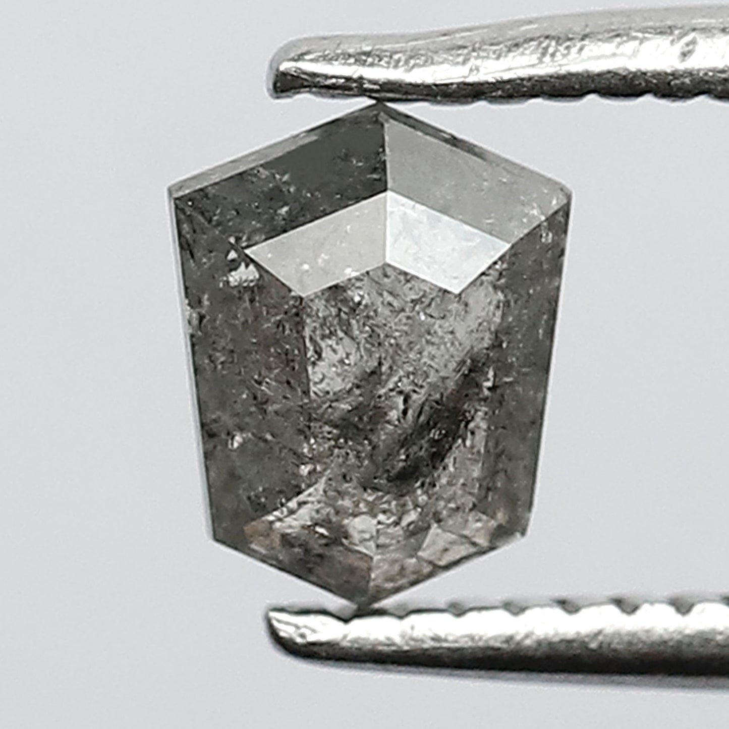 Natural Gray Black Shield Cut Diamond 0.60 CT, Salt and Pepper Loose Diamond, Ethical Earth Mined Diamond for Custom Jewelry