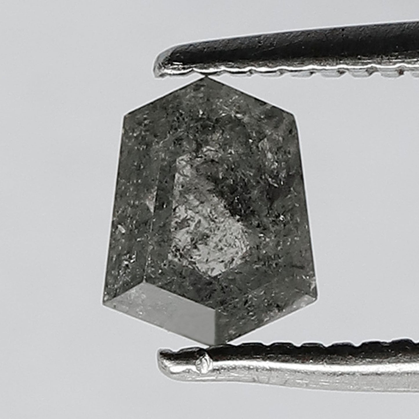 Natural Gray Black Shield Cut Diamond 0.60 CT, Salt and Pepper Loose Diamond, Ethical Earth Mined Diamond for Custom Jewelry