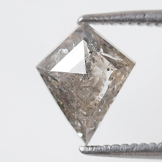 1.27 CT Kite Shape Salt and Pepper Diamond, Natural Gray Black Loose Earth Mined Diamond For Wedding Band