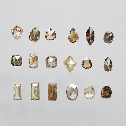 Mix Shape Fancy color Diamond Lot 3.07 CT – Natural Rustic Loose Diamonds 3.00 mm to 5.00 mm for Fine Jewelry Design