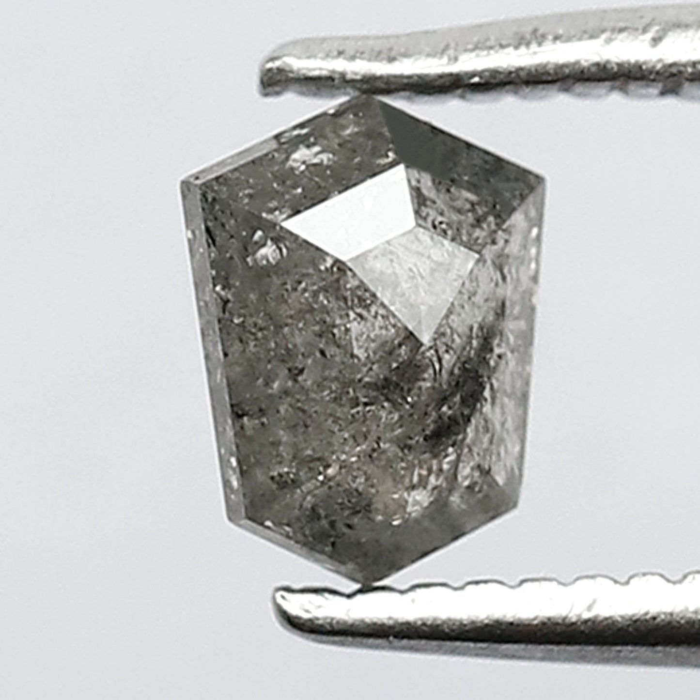 Natural Gray Black Shield Cut Diamond 0.60 CT, Salt and Pepper Loose Diamond, Ethical Earth Mined Diamond for Custom Jewelry