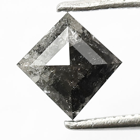 1.03 CT Grey Black Color Loose Natural Kite Shape Diamond 7.3 MM Ethically Sourced Salt and Pepper Diamond Engagement Ring