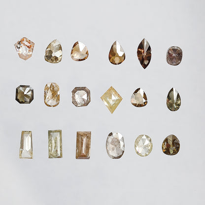 Mix Shape Fancy color Diamond Lot 3.07 CT – Natural Rustic Loose Diamonds 3.00 mm to 5.00 mm for Fine Jewelry Design