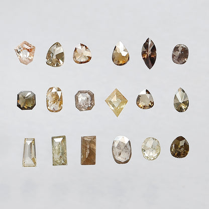Mix Shape Fancy color Diamond Lot 3.07 CT – Natural Rustic Loose Diamonds 3.00 mm to 5.00 mm for Fine Jewelry Design