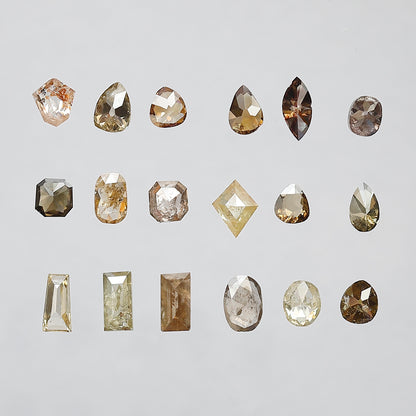 Mix Shape Fancy color Diamond Lot 3.07 CT – Natural Rustic Loose Diamonds 3.00 mm to 5.00 mm for Fine Jewelry Design