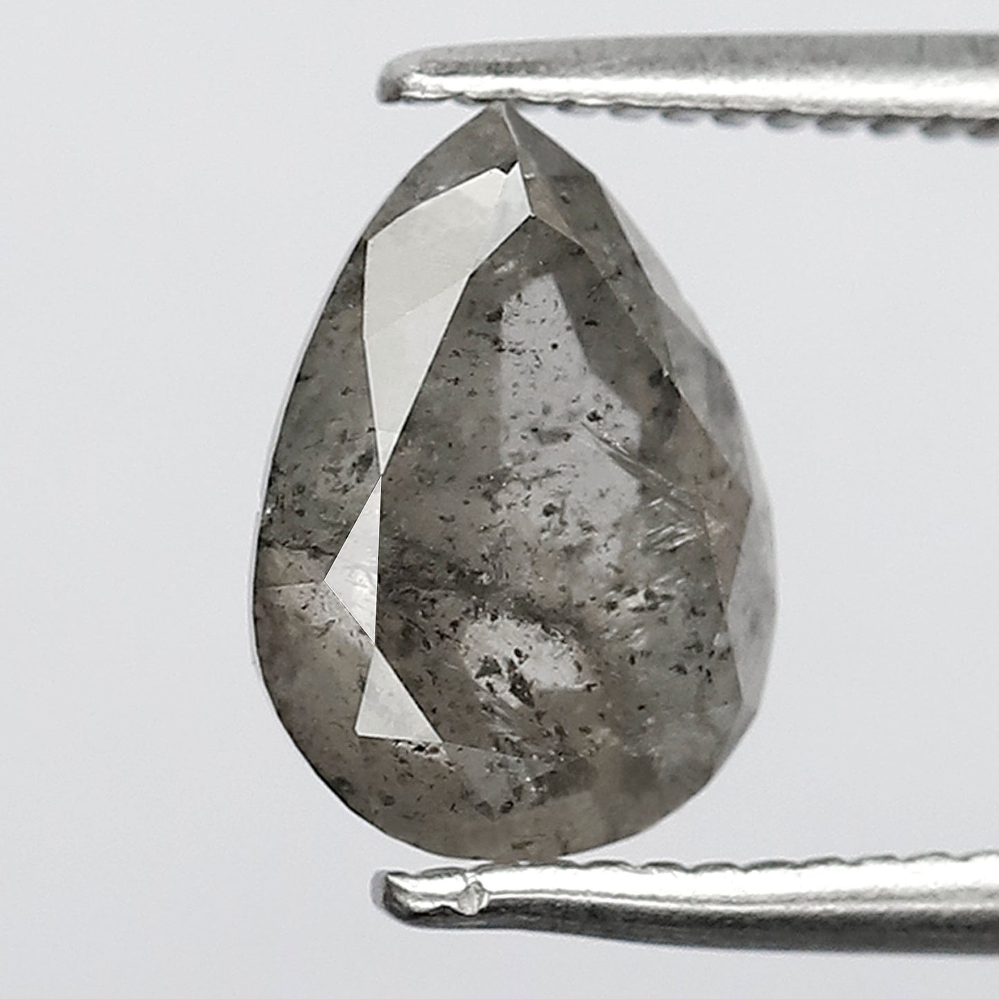 2.00 CT Pear Shape Salt and Pepper Diamond, 8.90 mm Natural Gray Black Loose Earth Mined Diamond For Engagement Ring