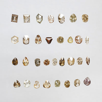 3.72 CT Mix Shape Rustic Diamond Lot – Natural Fancy Color Conflict Free Diamonds 3.00 mm to 4.00 mm for Wedding Jewelry