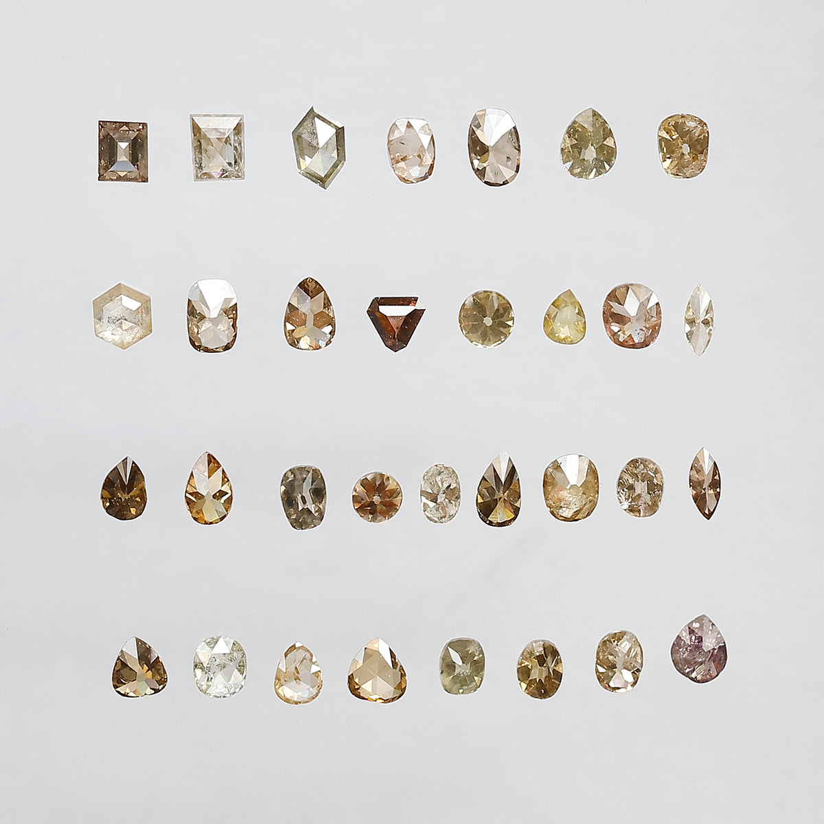 3.72 CT Mix Shape Rustic Diamond Lot – Natural Fancy Color Conflict Free Diamonds 3.00 mm to 4.00 mm for Wedding Jewelry