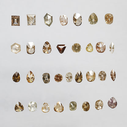3.72 CT Mix Shape Rustic Diamond Lot – Natural Fancy Color Conflict Free Diamonds 3.00 mm to 4.00 mm for Wedding Jewelry