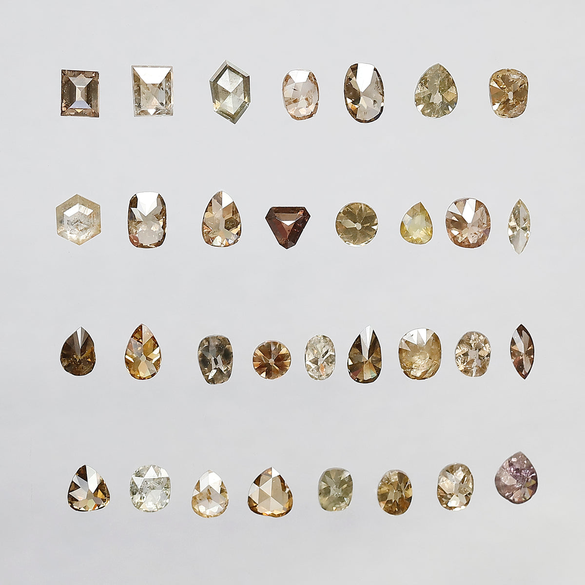 3.72 CT Mix Shape Rustic Diamond Lot – Natural Fancy Color Conflict Free Diamonds 3.00 mm to 4.00 mm for Wedding Jewelry