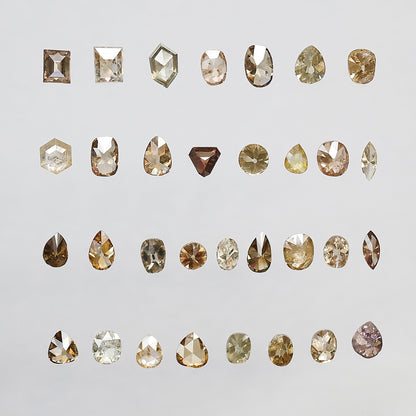 3.72 CT Mix Shape Rustic Diamond Lot – Natural Fancy Color Conflict Free Diamonds 3.00 mm to 4.00 mm for Wedding Jewelry