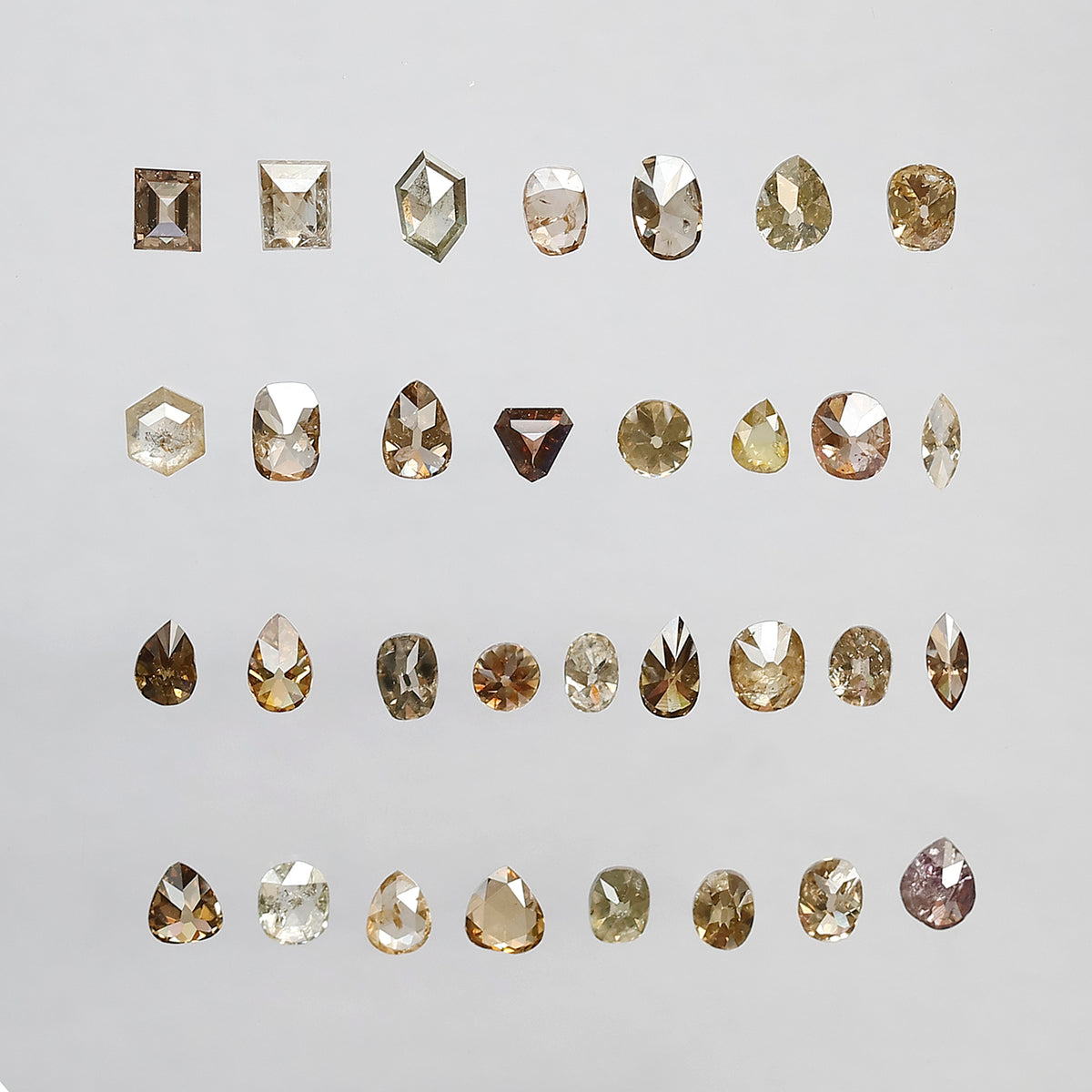 3.72 CT Mix Shape Rustic Diamond Lot – Natural Fancy Color Conflict Free Diamonds 3.00 mm to 4.00 mm for Wedding Jewelry