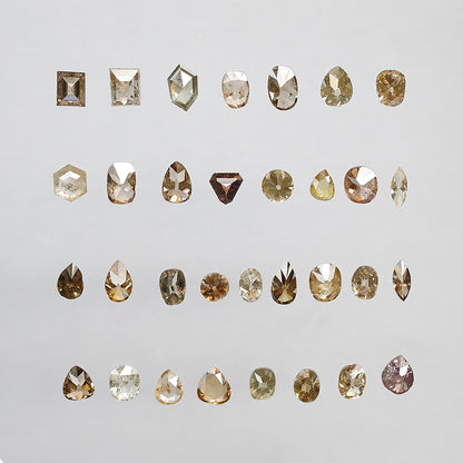 3.72 CT Mix Shape Rustic Diamond Lot – Natural Fancy Color Conflict Free Diamonds 3.00 mm to 4.00 mm for Wedding Jewelry