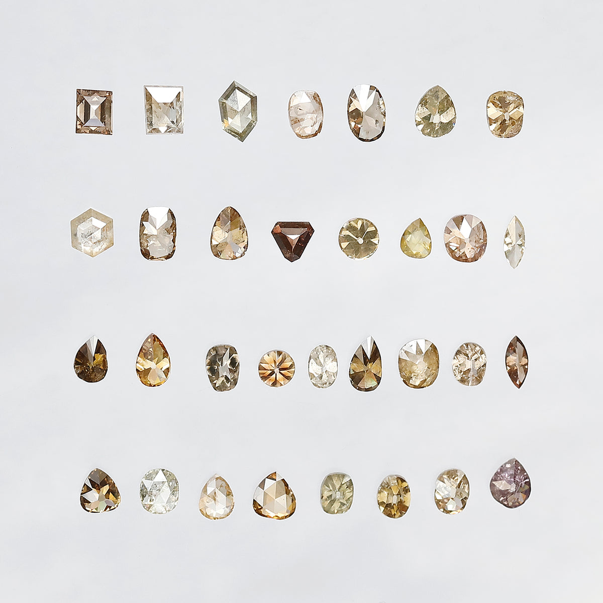 3.72 CT Mix Shape Rustic Diamond Lot – Natural Fancy Color Conflict Free Diamonds 3.00 mm to 4.00 mm for Wedding Jewelry