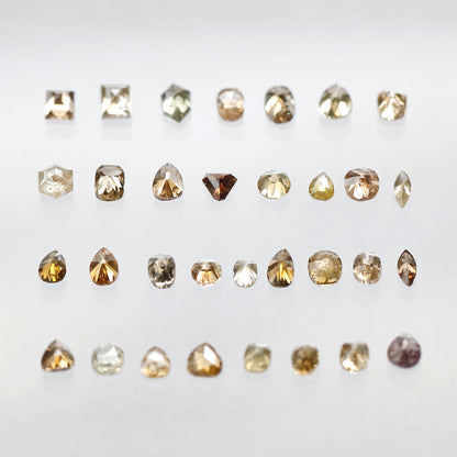 3.72 CT Mix Shape Rustic Diamond Lot – Natural Fancy Color Conflict Free Diamonds 3.00 mm to 4.00 mm for Wedding Jewelry