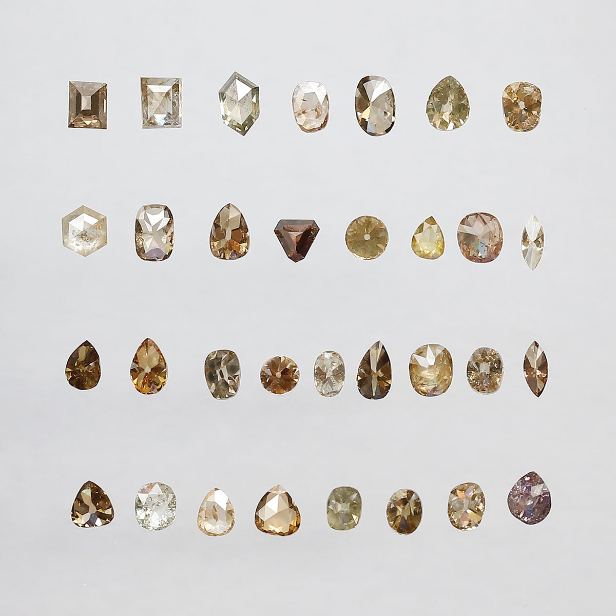 3.72 CT Mix Shape Rustic Diamond Lot – Natural Fancy Color Conflict Free Diamonds 3.00 mm to 4.00 mm for Wedding Jewelry
