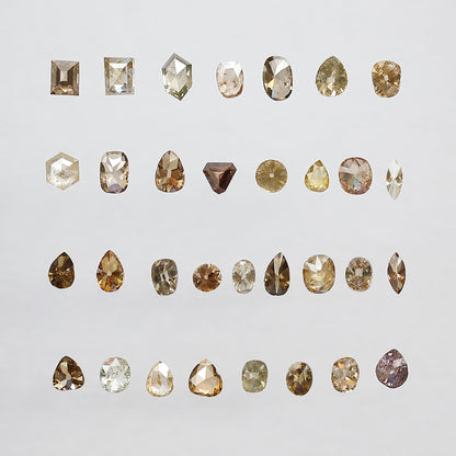 3.72 CT Mix Shape Rustic Diamond Lot – Natural Fancy Color Conflict Free Diamonds 3.00 mm to 4.00 mm for Wedding Jewelry