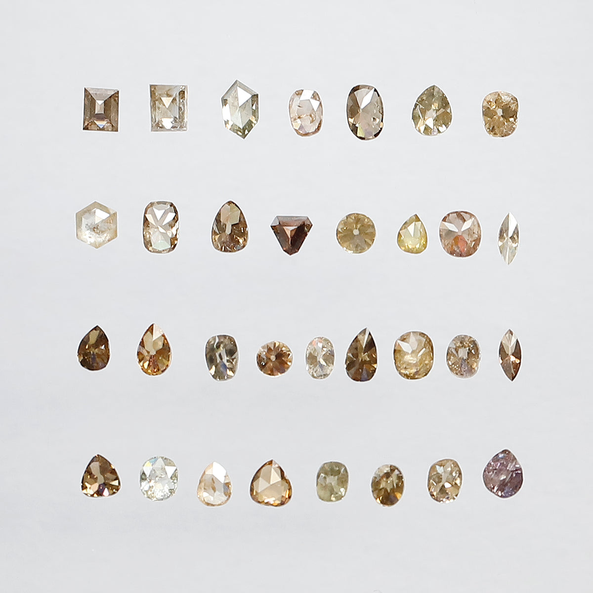 3.72 CT Mix Shape Rustic Diamond Lot – Natural Fancy Color Conflict Free Diamonds 3.00 mm to 4.00 mm for Wedding Jewelry