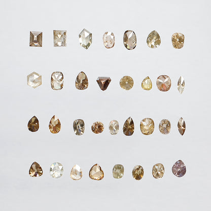 3.72 CT Mix Shape Rustic Diamond Lot – Natural Fancy Color Conflict Free Diamonds 3.00 mm to 4.00 mm for Wedding Jewelry