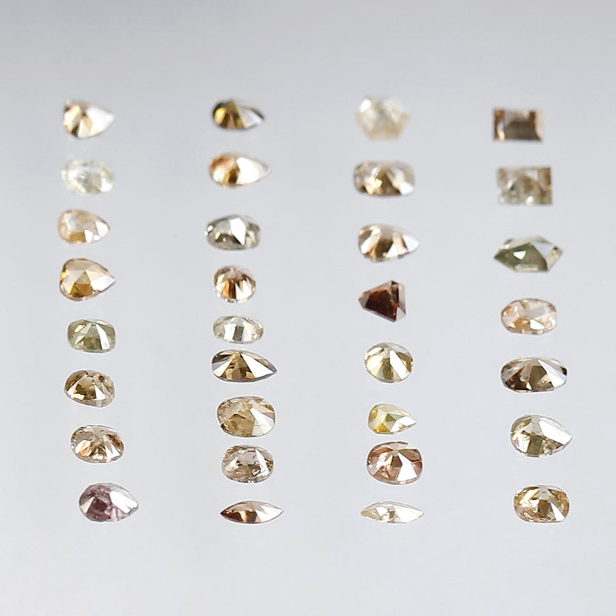 3.72 CT Mix Shape Rustic Diamond Lot – Natural Fancy Color Conflict Free Diamonds 3.00 mm to 4.00 mm for Wedding Jewelry