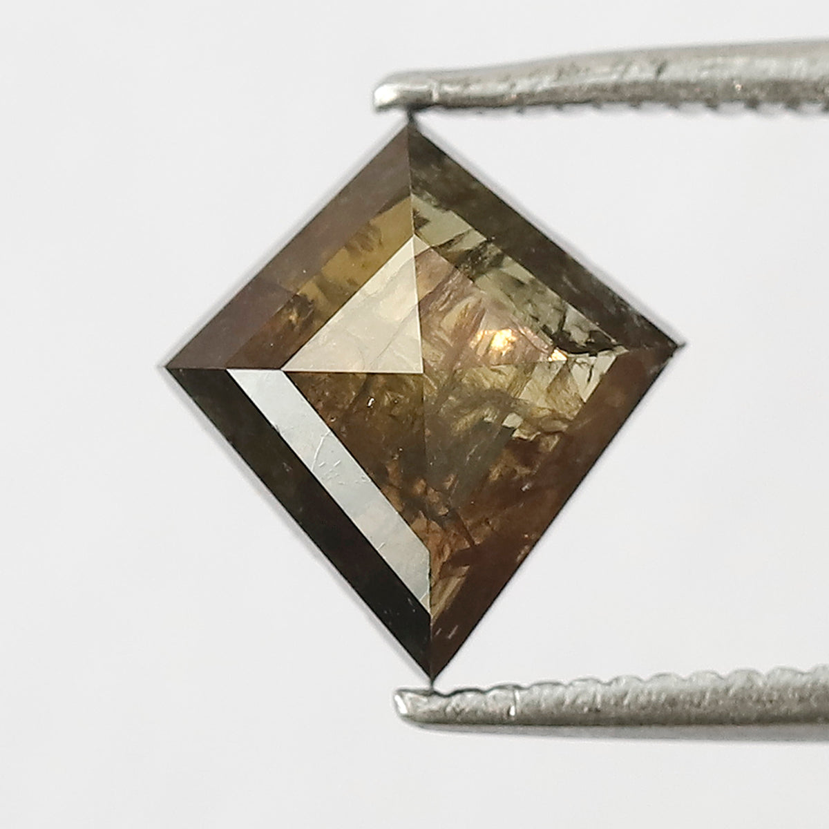 1.39 CT Kite Shape Loose Earth Mined Diamond, Natural Greenish Rustic Diamond For Wedding Band
